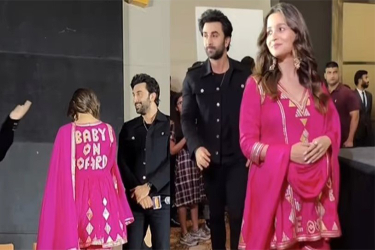 Alia wrote on her outfit at the promotions of 'Brahmastra' - Baby on Board